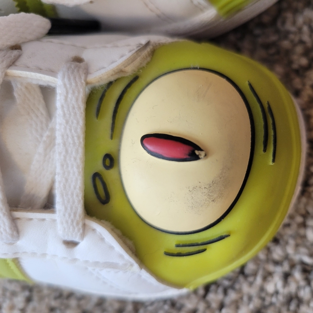 adidas Kids White and Lime Green Cartoon Sneakers - Picture 4 of 13
